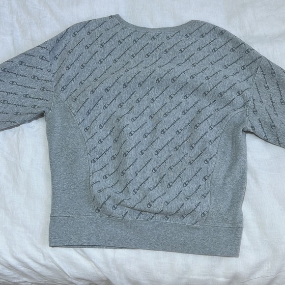 Champion Woman’s Reverse Weave Crew All Over Logo Sweater - Picture 9 of 9